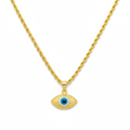 18K Gold Evil Eye Necklace