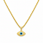 18K Gold Evil Eye Necklace