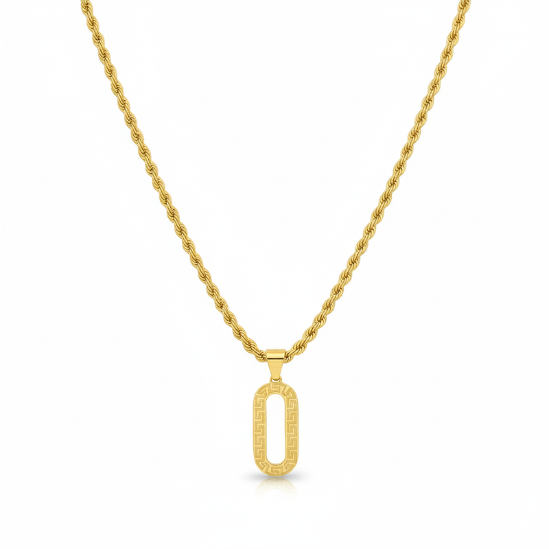 قلادة بتصميم مستوحى من الذهب الحقيقي عيار 18 قيراط - 18k Gold Necklace - Embellish Gold