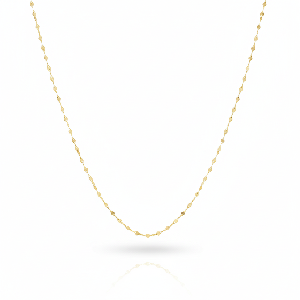 18K Real Gold Mirror chain
