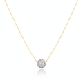 18K Real Gold Swarovski Necklace White