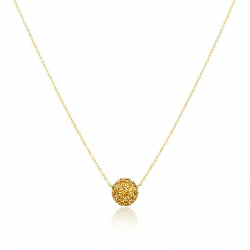 قلادة سواروفسكي من الذهب الحقيقي عيار 18 قيراط