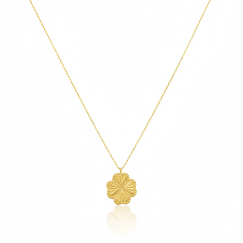 18K Gold Flower Necklace