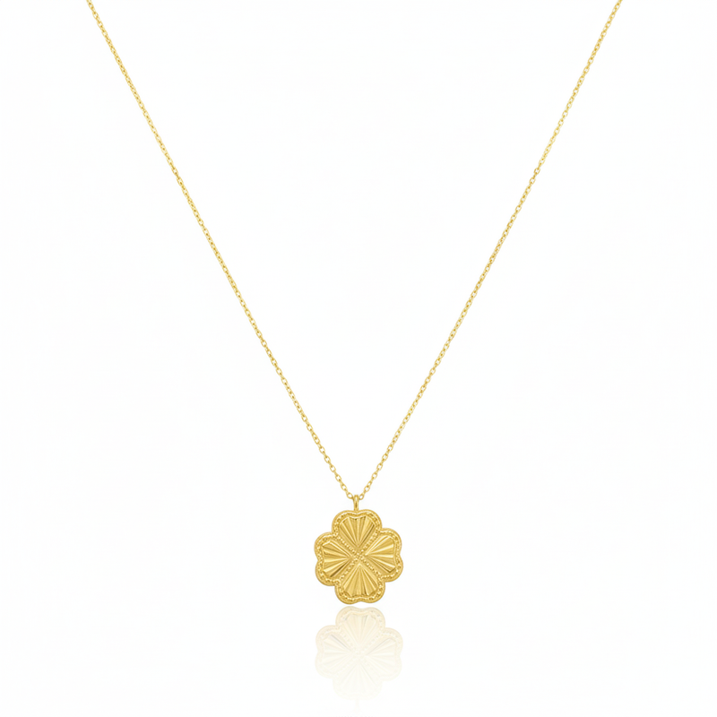 18K Gold Flower Necklace - New Launch - demo - Embellish Gold
