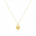 18K Real Gold Yellow Gold Pearl Necklace