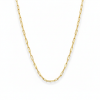 18K Real Gold Paper Clip Chain