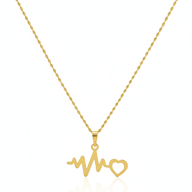 18k Gold Heart Beat Necklace - Special Deals - Embellish Gold