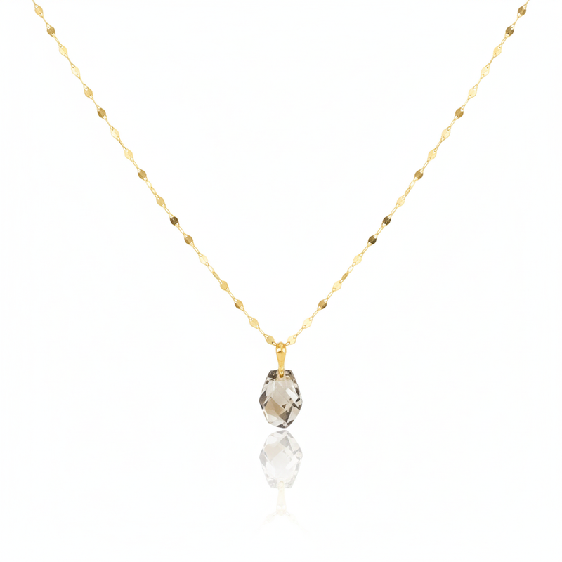 18K Real Gold Acrylic Stone Necklace 2 - ad collection - Embellish Gold