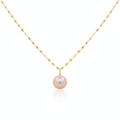 18K Gold Baby Pink Pearl Necklace