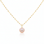 18K Gold Baby Pink Pearl Necklace