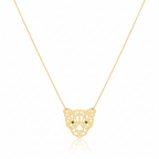 18K Real Gold Tiger Necklace