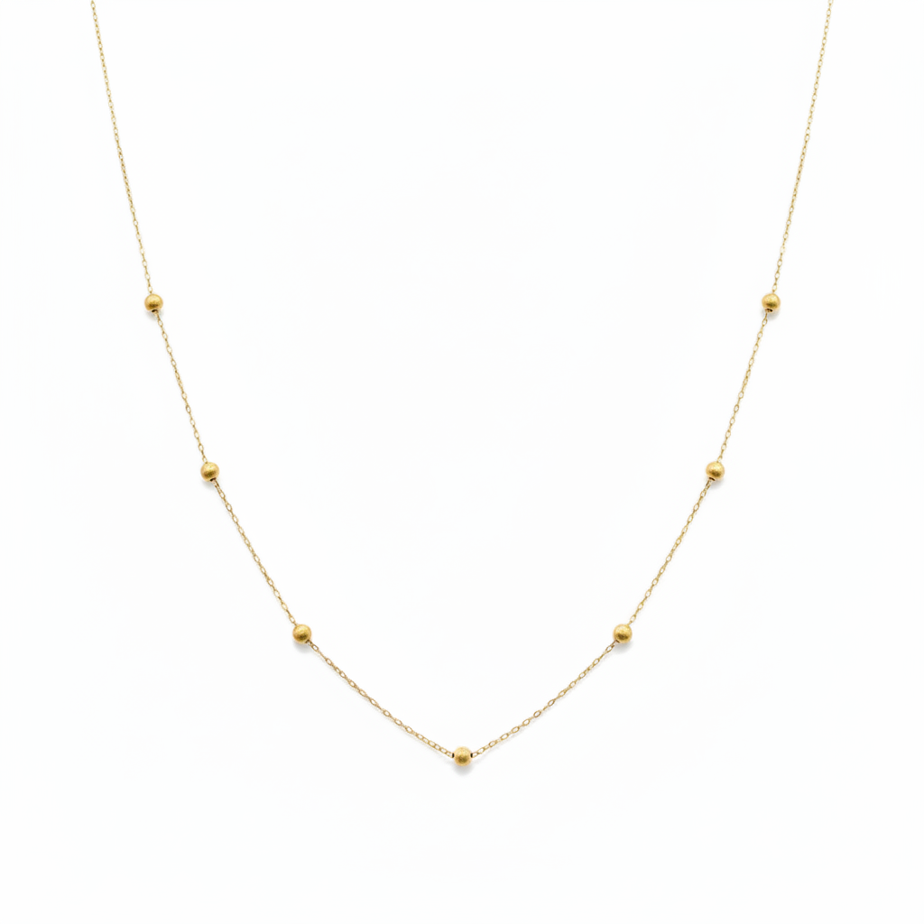 18K Gold Ten Balls Necklace