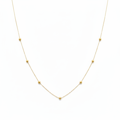 18K Gold 7 Balls Necklace