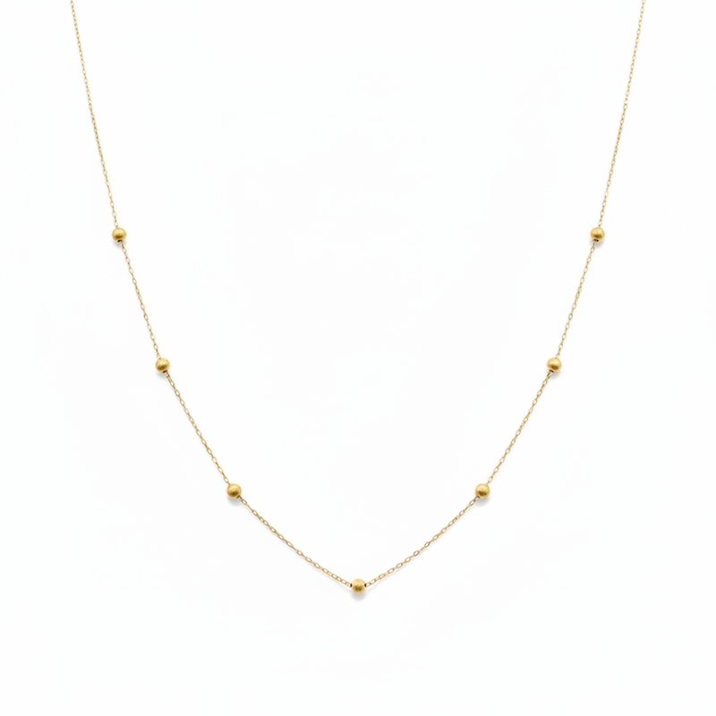 18K Gold 7 Balls Necklace - Best Seller - Embellish Gold