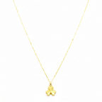 18K Real Gold 3 Petal Necklace