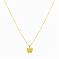 18K Real Gold Butterfly Field Necklace