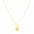 18K Real Gold Button Necklace