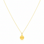 18K Real Gold Button Necklace