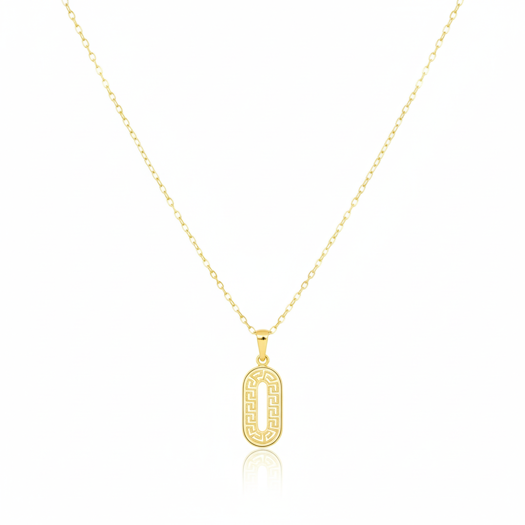 18K Real Gold Clip Style Necklace