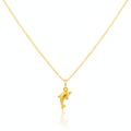 18K Real Gold Dolphine Necklace