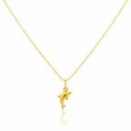 18K Real Gold Dolphine Necklace
