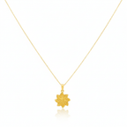 18K Real Gold Field Flower Necklace