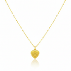 18K Real Gold IND Heart Necklace