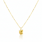 18K Real Gold Kitty Necklace