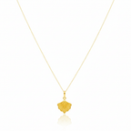 18K Real Gold Peacock Necklace
