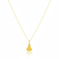 18K Real Gold  Ribbon Necklace