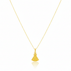 18K Real Gold  Ribbon Necklace