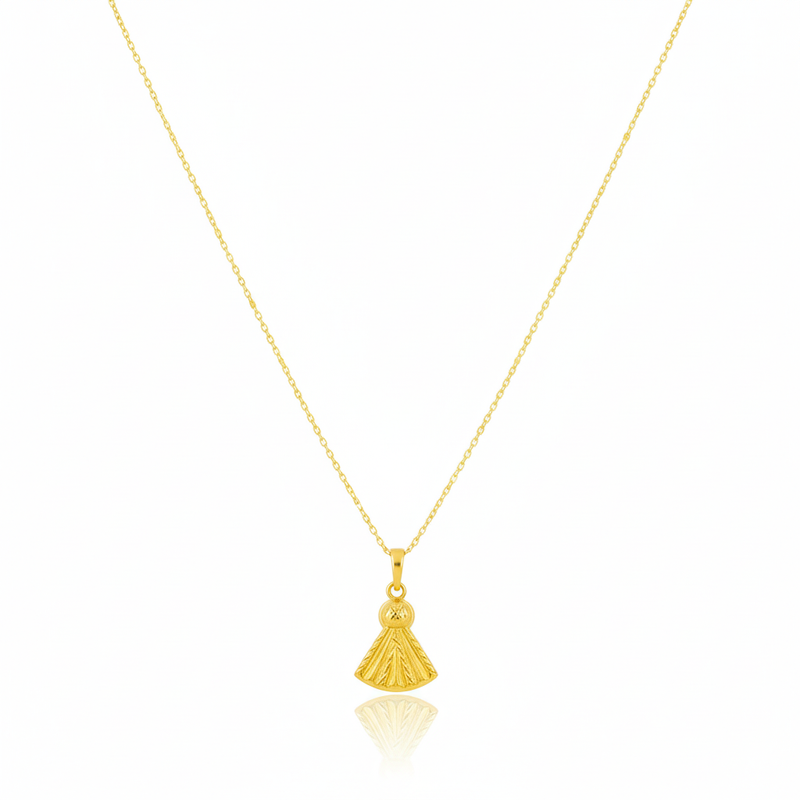 18K Real Gold  Ribbon Necklace - Festive Collection - Embellish Gold