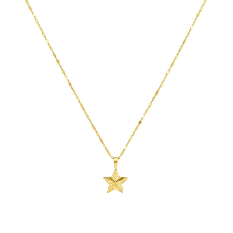 18K Real Gold Super Star Necklace - 18k Gold Necklace - Embellish Gold