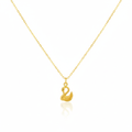 18K Real Gold Swan Necklace