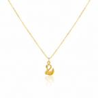 18K Real Gold Swan Necklace