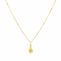 18K Real Gold Tear Drop Necklace