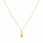 18K Real Gold Tear Drop Necklace