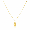 18K Real Gold Teddy Necklace