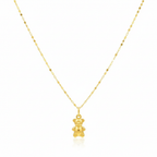 18K Real Gold Teddy Necklace