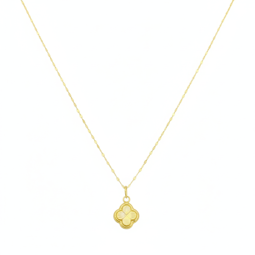 18K Real Gold VC Necklace - 18k Gold Necklace - Embellish Gold