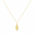 18K Real Gold Dollar Style Necklace