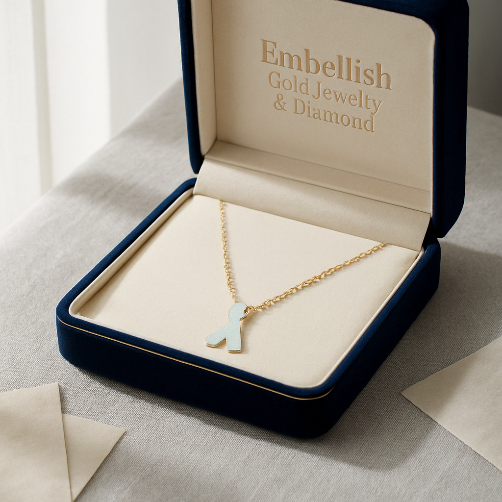 18k Gold Mother of Pearl Ribbon Necklace