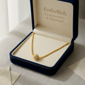 18k Gold Brass Ball with Rope Necklace