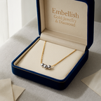 18k 3 White Gold Ball Necklace