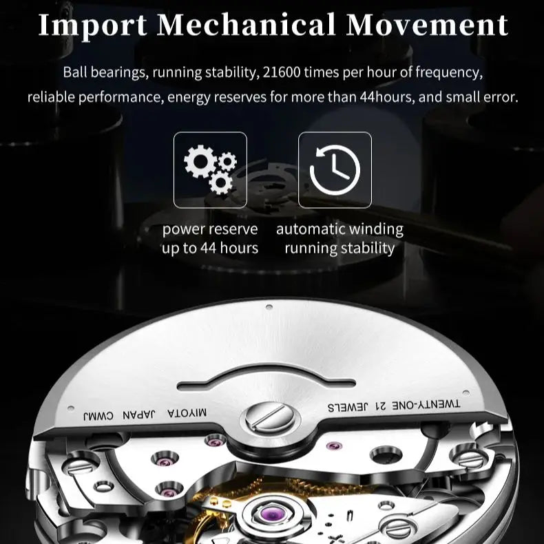 OLEVS 6657 Imported Automatic Movement Men's Watches - Olevs - Embellish Gold Jewelry & Diamond