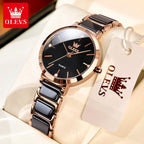 OLEVS 5877 Luxury Stainless Steel Watch for Women