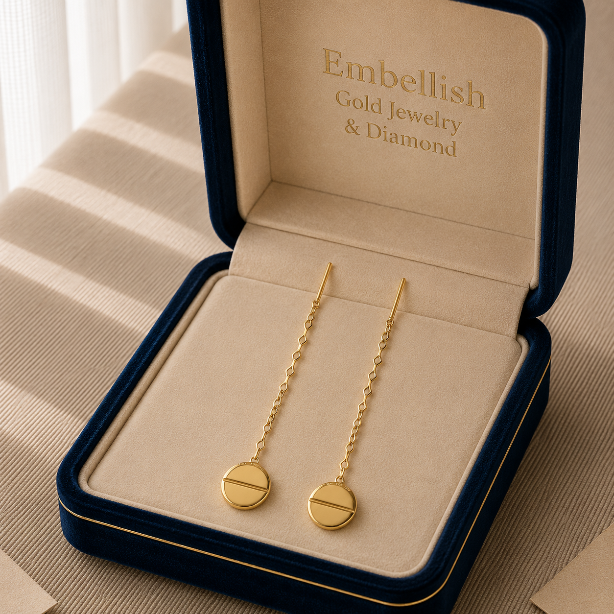 18k Gold Button Tictac Earrings - 18k Gold Earrings - Embellish Gold Jewelry & Diamond