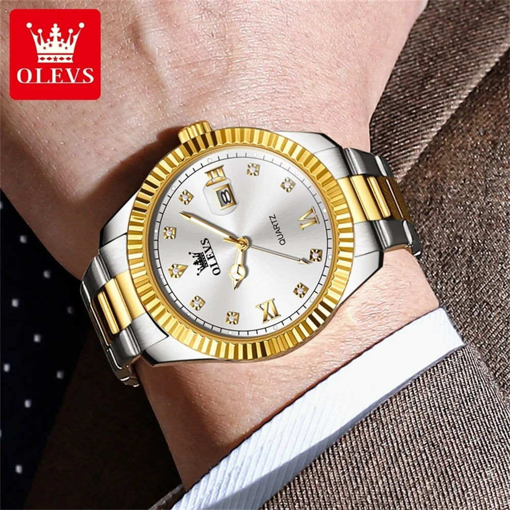 OLEVS Brand Men's Watch - Olevs - Embellish Gold Jewelry & Diamond