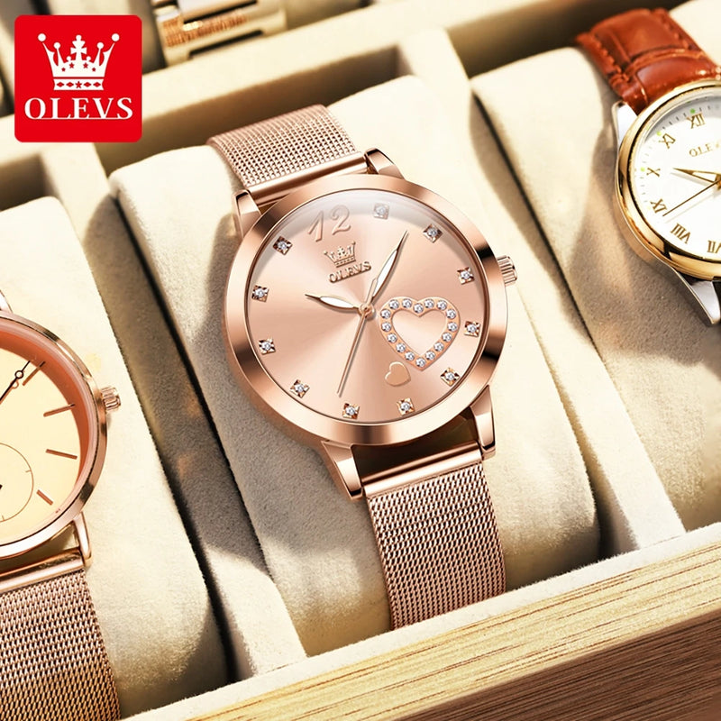 OLEVS Elegant Quartz Watch for Women - Olevs - Embellish Gold Jewelry & Diamond