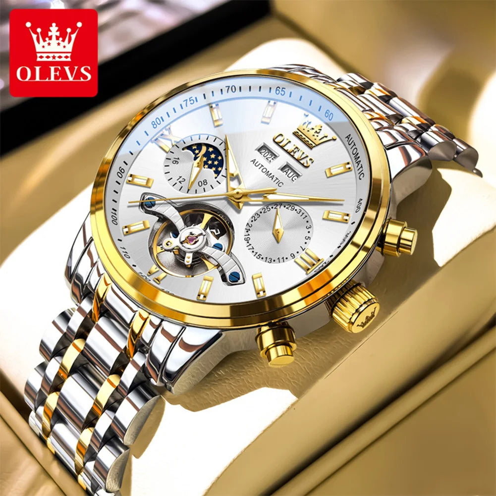 OLEVS Luxury Business Men's Watches - Festive Collection - Embellish Gold Jewelry & Diamond
